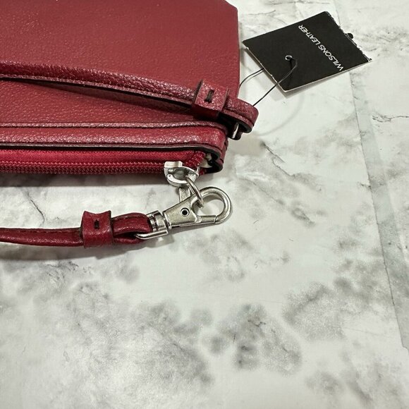Wilsons‎ Leather Wristlet Red Leather New With Tags - Picture 2 of 7